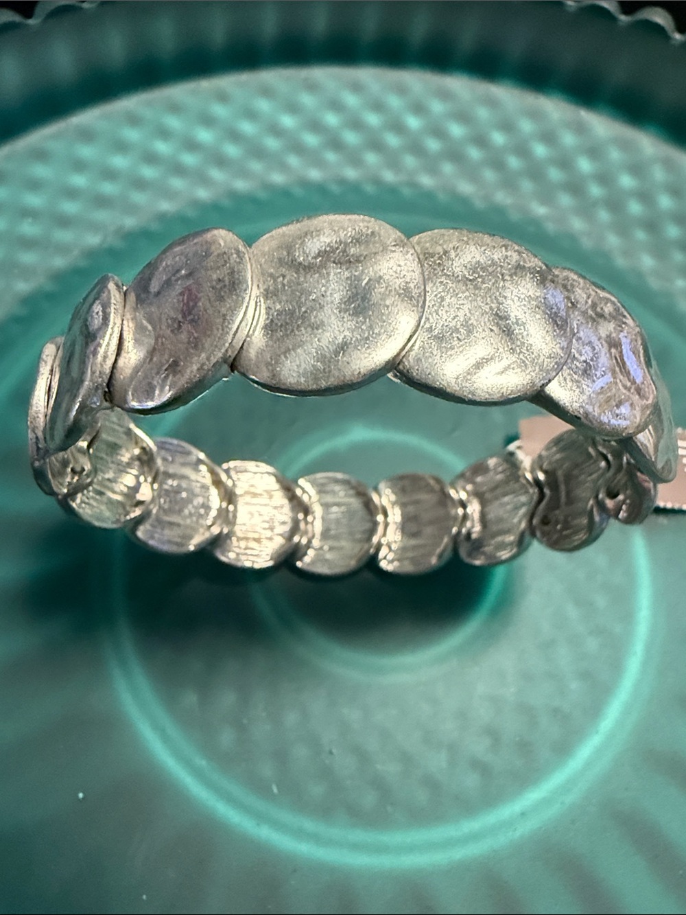 J.Jill Silver Disc Stretch Bracelet